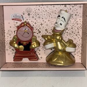 Disney Princess Beauty & The Beast Cogsworth & Lumiere Salt & Pepper Shakers Set